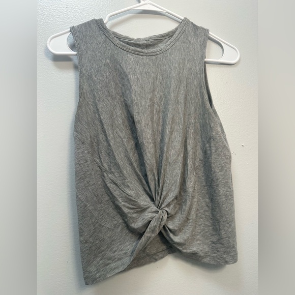 lululemon athletica Gray Twist Knot Muscle Tee - Picture 1 of 4
